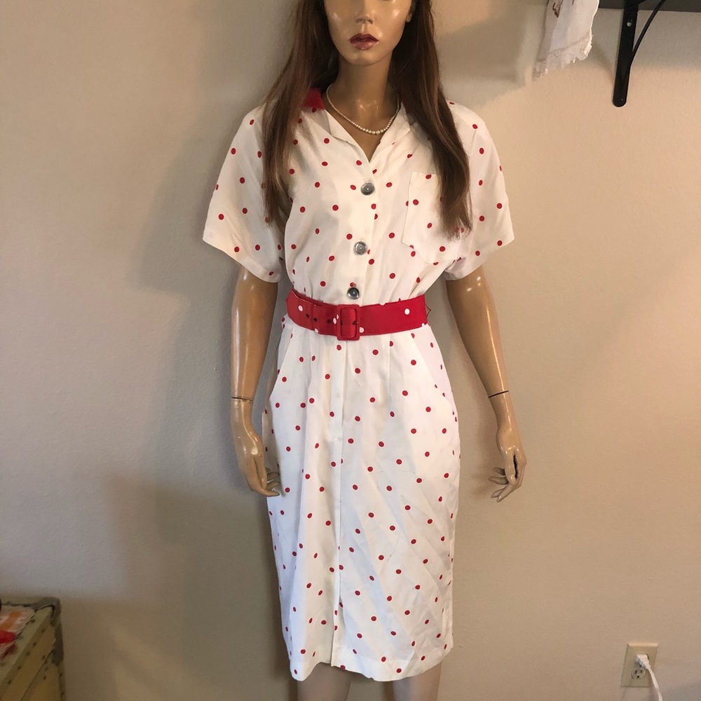 Vintage Polka-Dot Dress